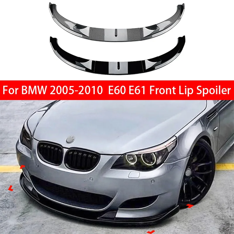 

For 2005-2010 BMW 5 Series E60 E61 M5 Front Bumper Lip Splitter Spoiler Diffuser Frontal Body Kit Gloss Black Car Accessories