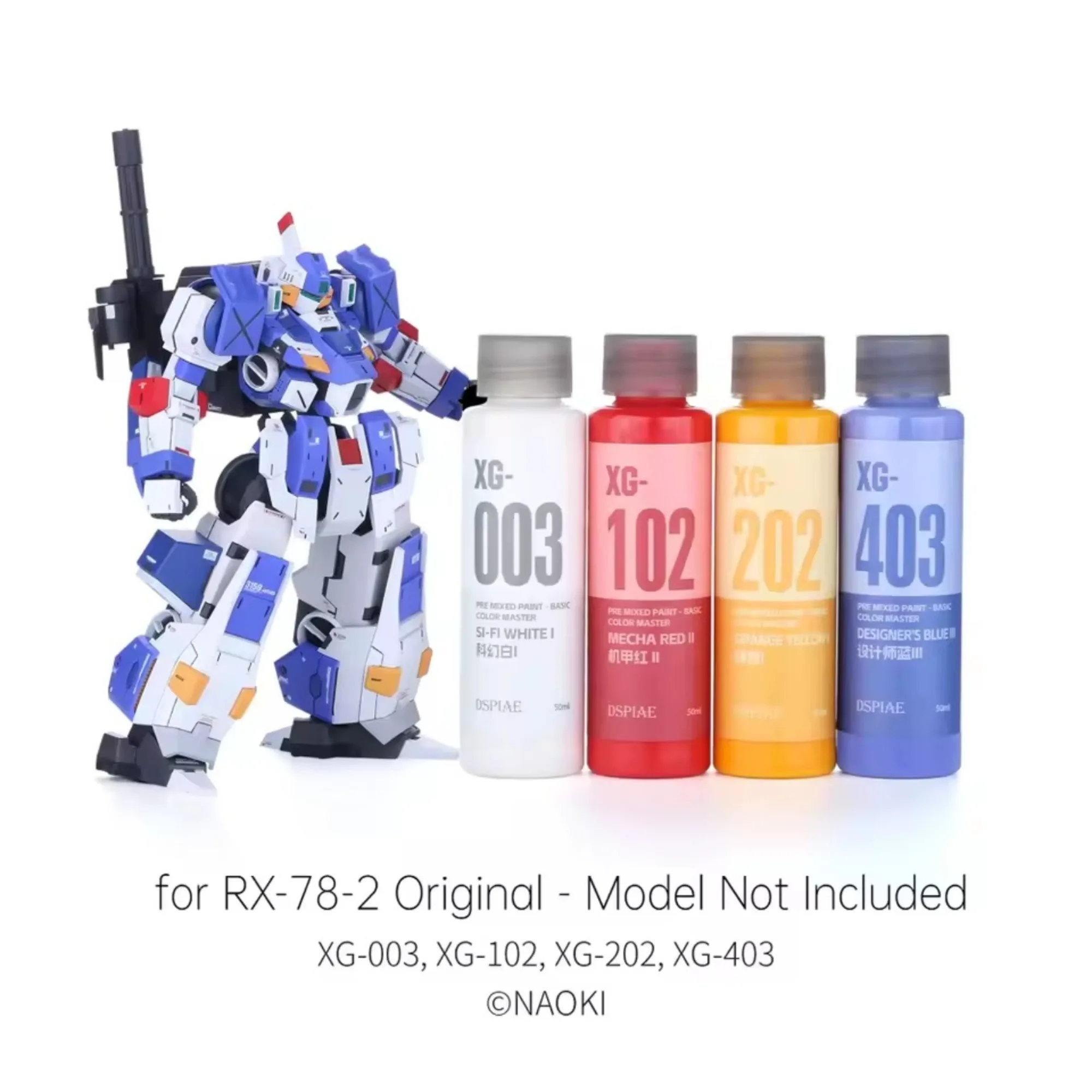 DSPIAE XG Serie Pre Gemengde Verf Basiskleur 50ML Op waterbasis voor Gundam Schaalmodel Kleurgereedschap Airbrush Handschilderen DIY