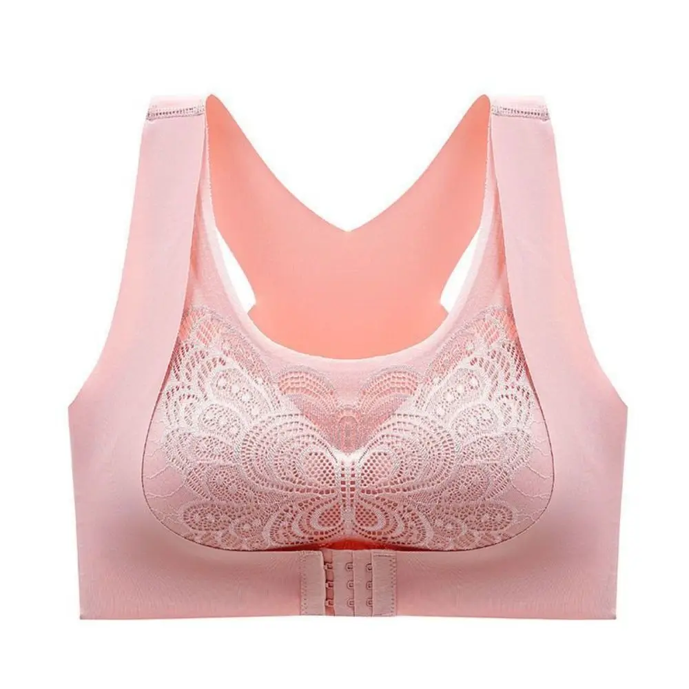 

Cross Beauty Back For Girl Breast Pad Camisoles Crop Top Full Cup Seamless Push Up Bra Tank Top Gathered Bra Front Closure Bra
