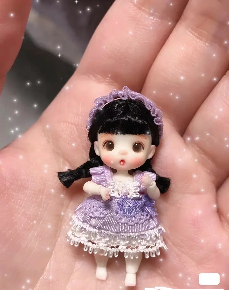 BJD doll mini doll 2.2 cm doll hair action doll children's doll accessories Girl toy all for 1 real and free shipping Ornament m