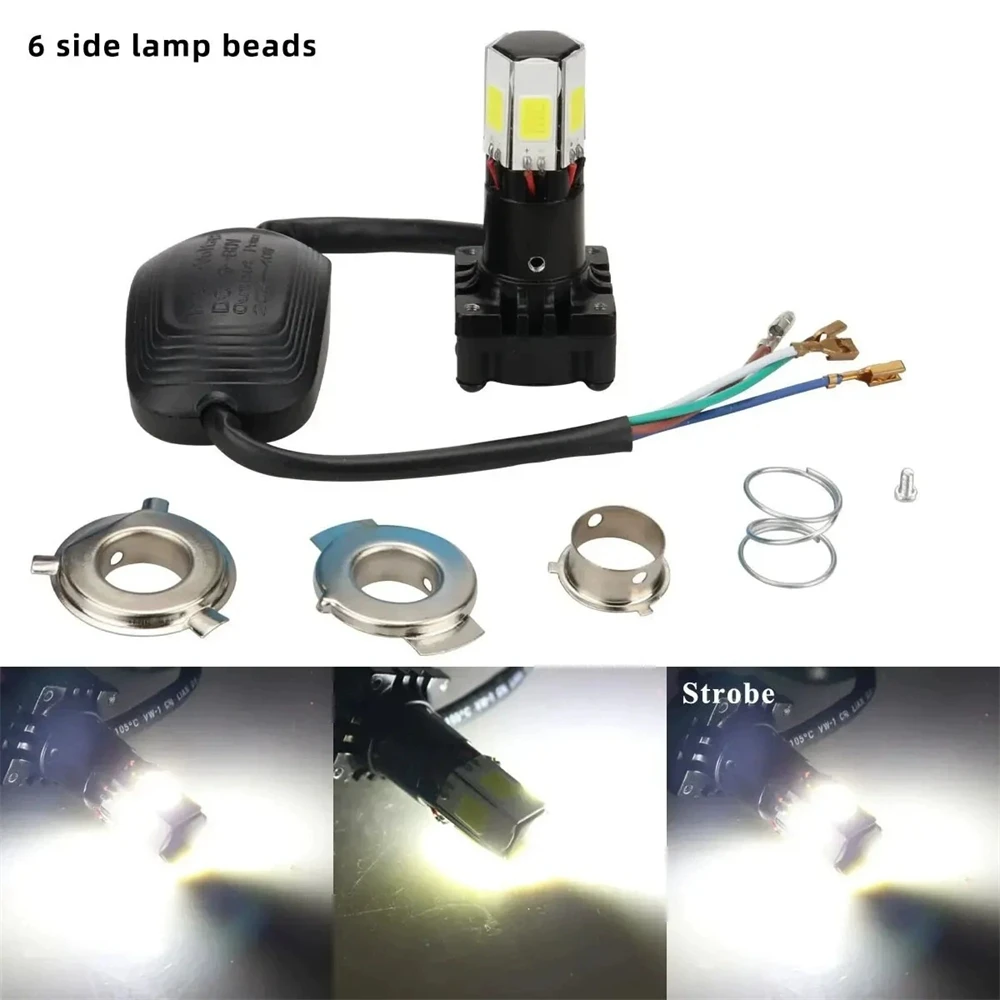 

Scooter Motorbike Front Headlamp Running Lamp H4 LED Motorcycle Headlight Universal BA20D P15D Canbus COB Chip Fog Light
