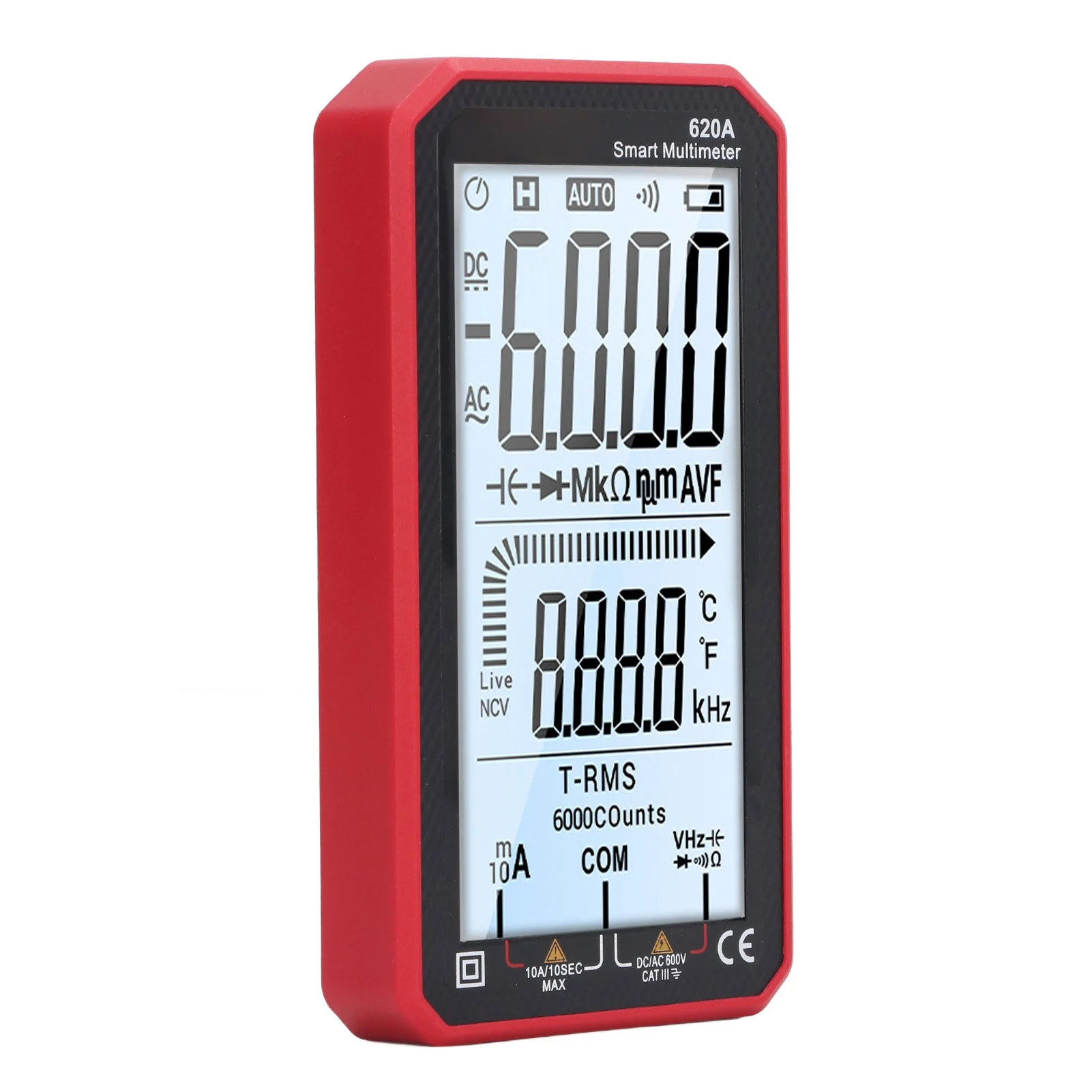 Portable Smart Digital Multimeter 6000 Counts Auto Ranging NCV Voltage Tester Current Resistance Meter Tool AC DC Voltage Meter