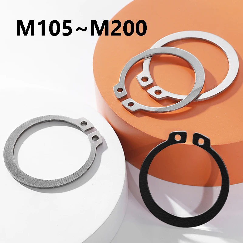 1Pcs Manganese Steel/Stainless Steel C Type External Circlip Retaining M105 M110 M115 M120 M125 M135 M145 M160 M170~M200