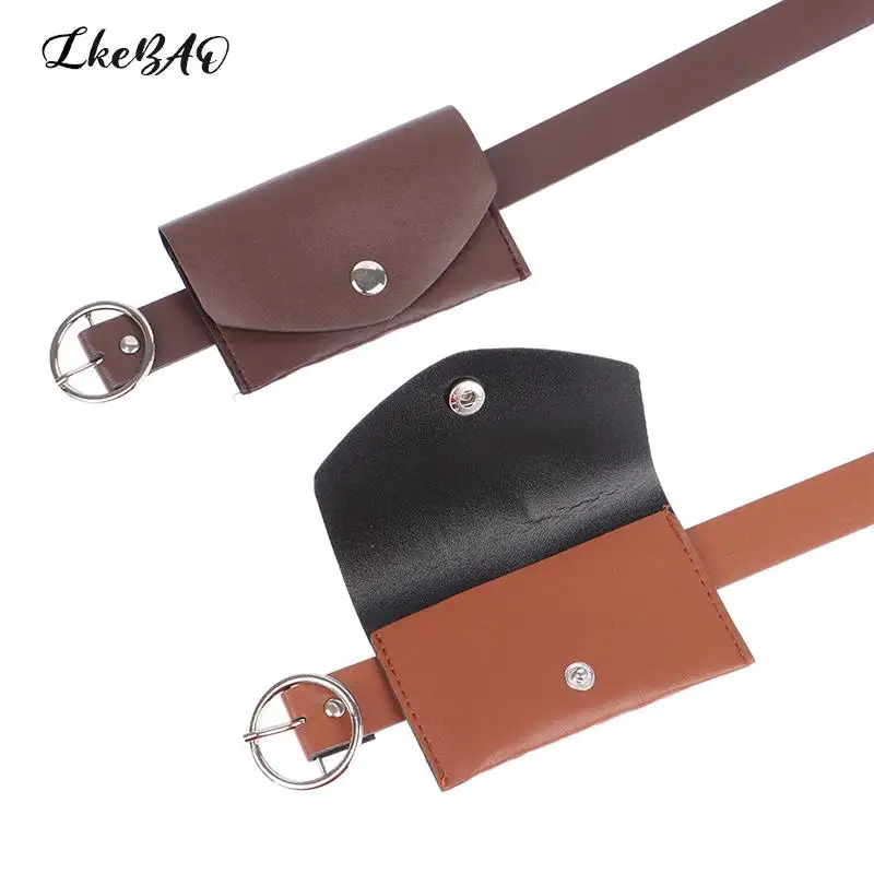 1PCS Metal Buckle Wallet Phone Pouch Adjustable PU Waist Pack 100CM Waist Belt Ladies Decorative Belts Salesperson Work Bag