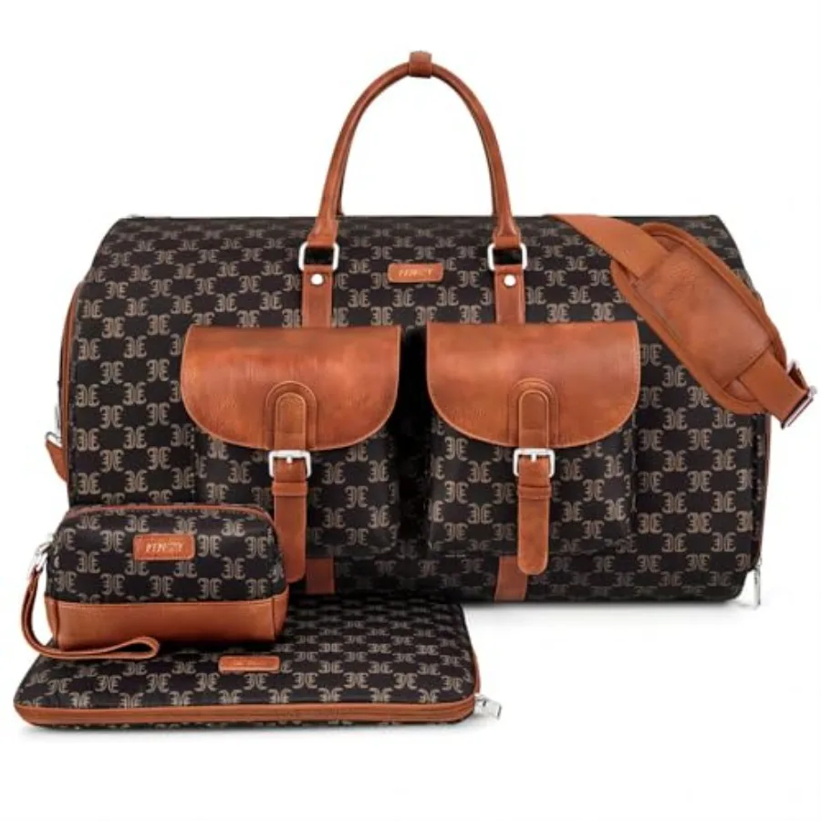 

Garment Bag for Travel, Convertible Carry on Garment Duffel Bag for Men 3Pcs Weekender Bag 2 in 1 Hanging Suitcase Suit Bag