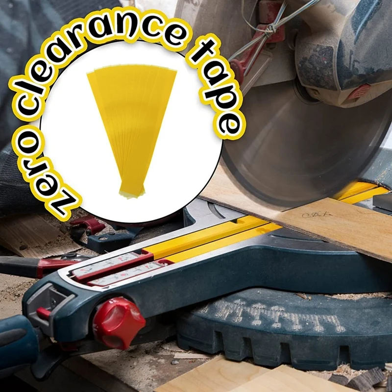 20Pcs Zero Space Woodworking Tape Miter Saw Tape for Miter Saw Table Saw PVC Adhesive Strips Positioning Wood Cutting