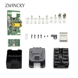 ZWINCKY nowy 18650 obudowa baterii do Makita 18V z płytka obwodu drukowanego wskaźnik LED elektronarzędzia BL1850 BL1830 obudowa baterii zestaw etui