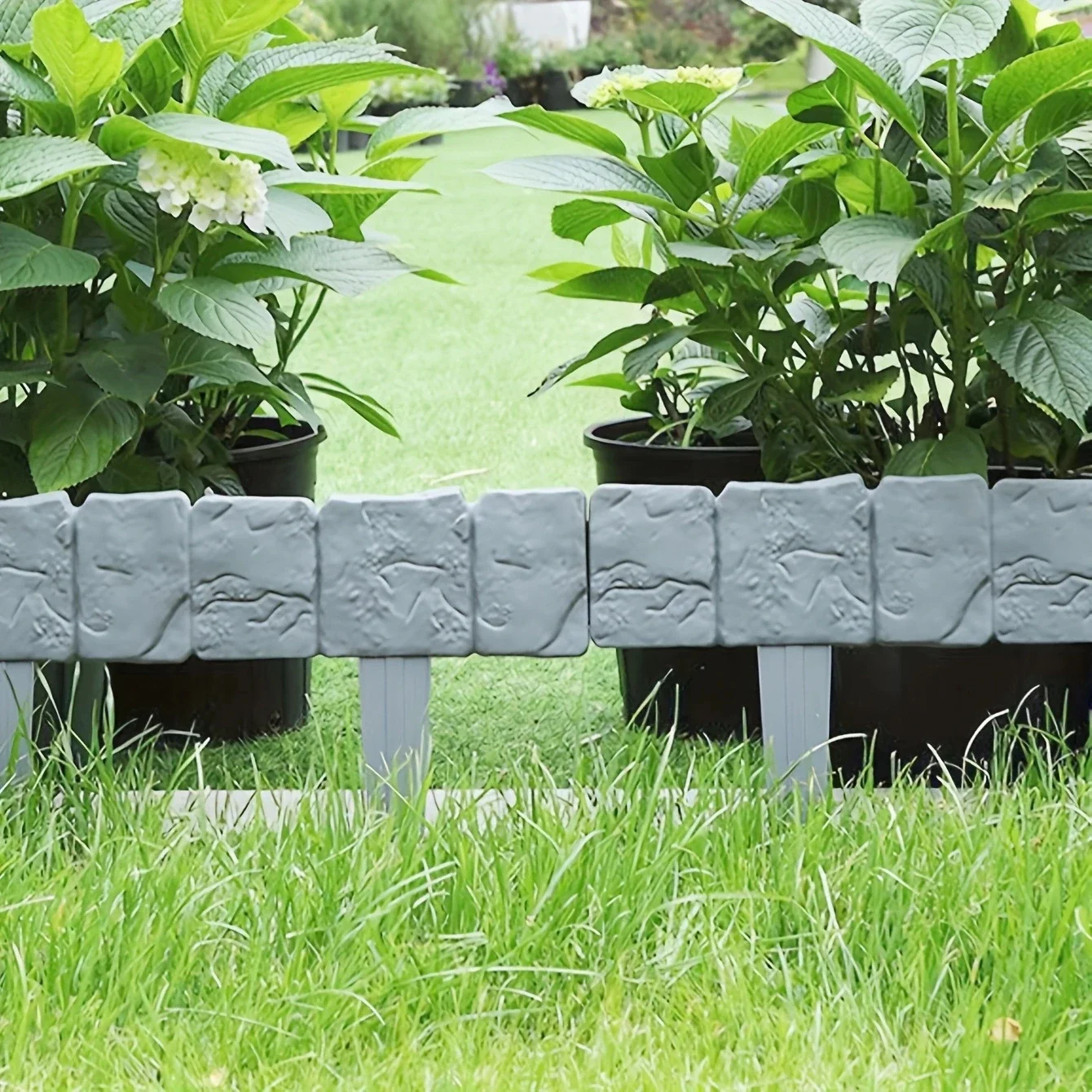 10 Pcs Garden Landscape Edging Border Plastic Fence for Patio Lawn Yard Fall Decor