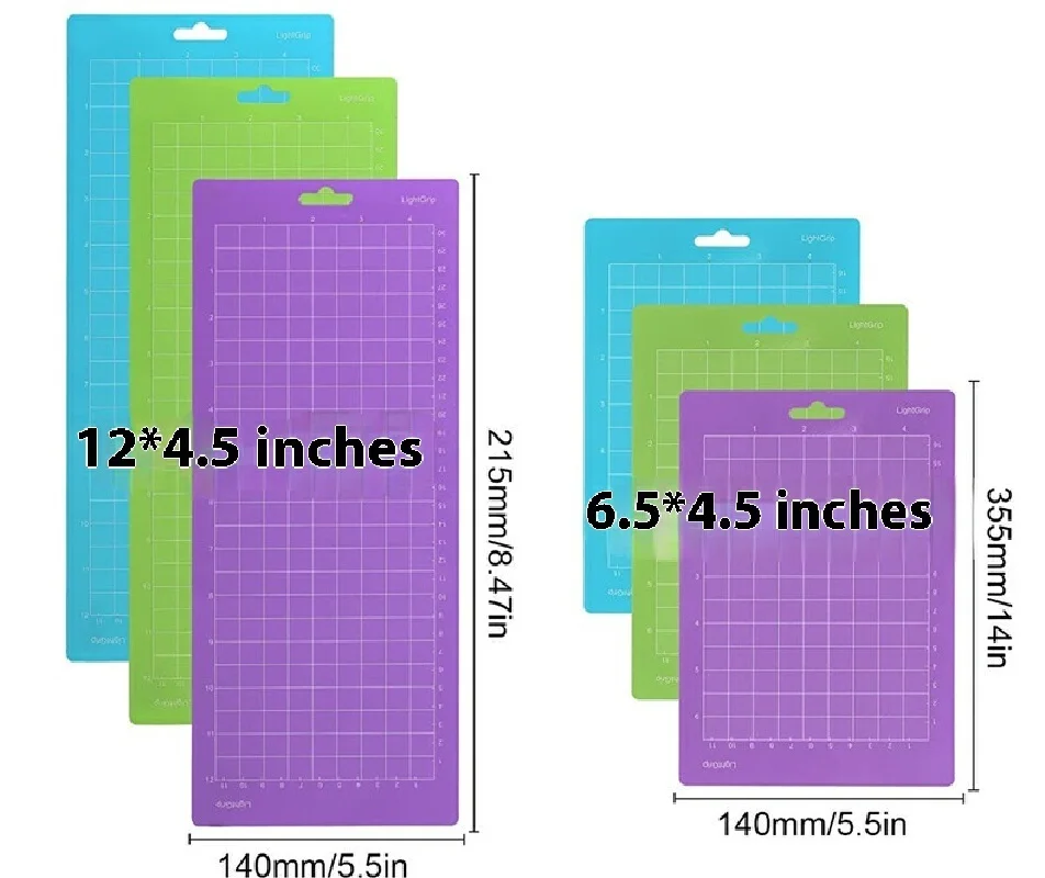 1 adet 3 renk 12x4.5 Inç Pvc Kesme Mat Siluet Cameo Plaka Cricut Joy Cricut Maker Tapete De Corte Cricut Aksesuarları