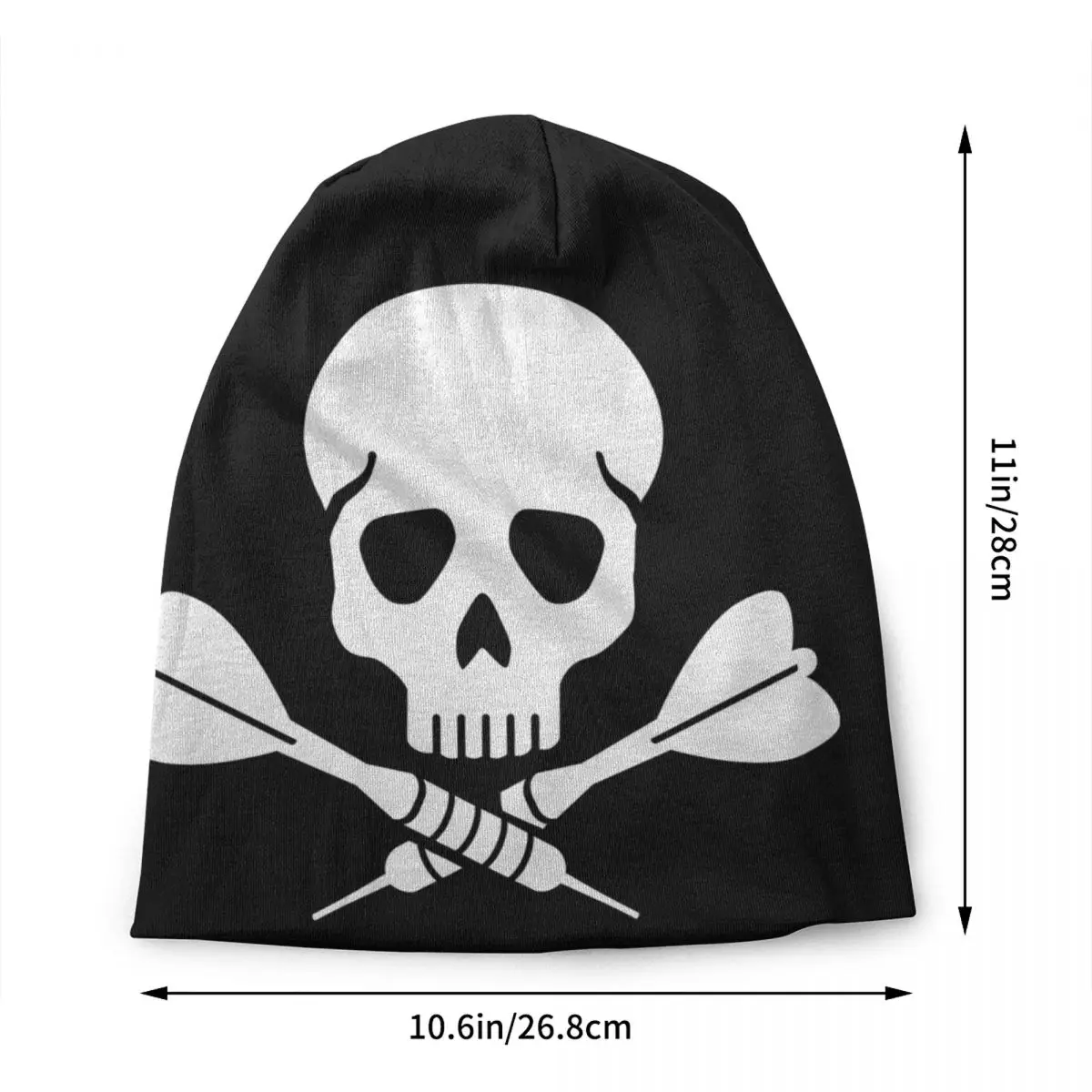 Darts Skull Beanie Cap Unisex Winter Bonnet Homme Knit Hats Cool Outdoor Dartboard Player Skullies Beanies Caps For Men Women