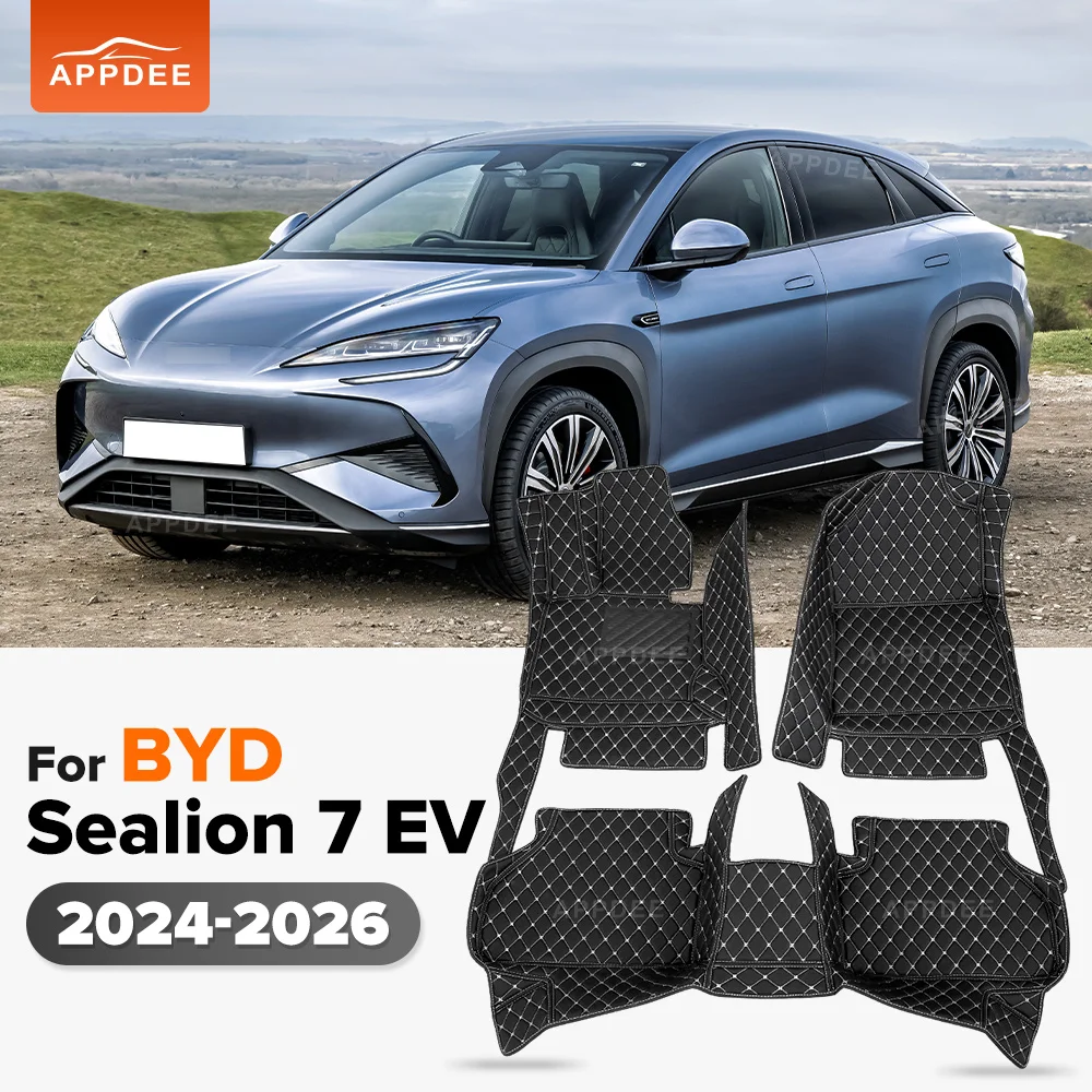 

APPDEE For BYD Sealion 7 07 EV 2024 2025 2026 Car Floor Mats Auto Foot Pads Interior Accessories