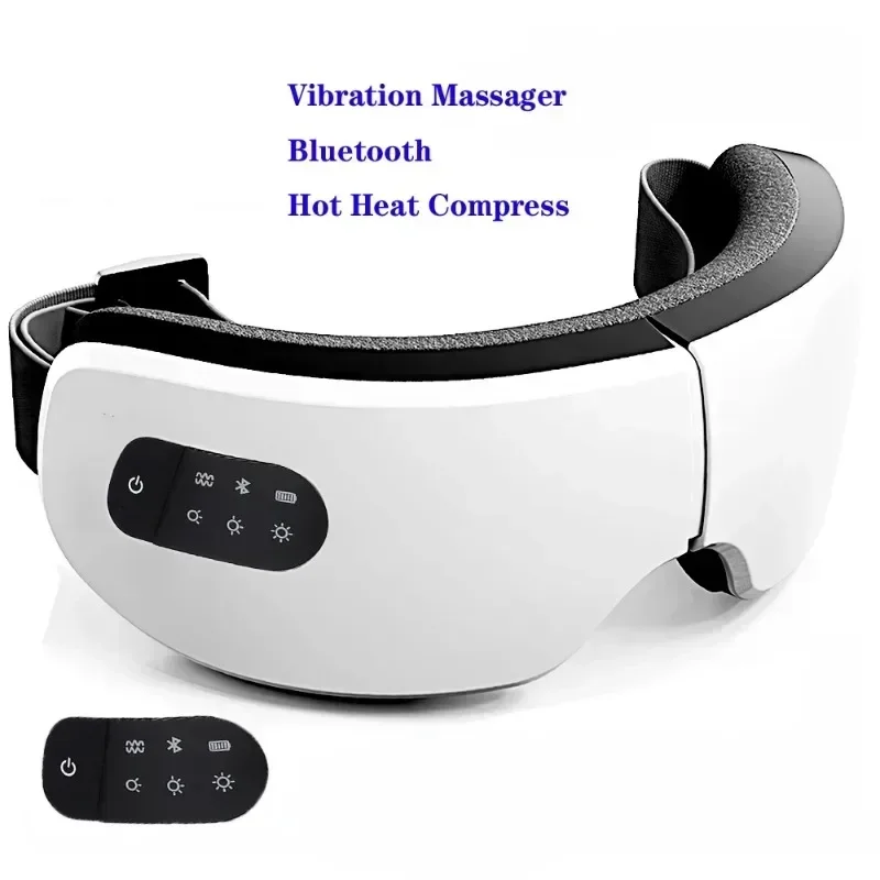 Eye Massager Heat Vibration Smart Electric Eye Massage Instrument Eyes Care Reduce Glasses Fatigue Pouch Beauty With Bluetooth