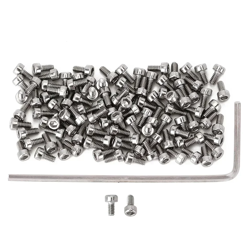 

100Pcs M1.4 Metal Hex Socket Screws Fit 1.0" Wheel Rims for 1/24 RC Car Crawler Axial SCX24 Upgrade Parts