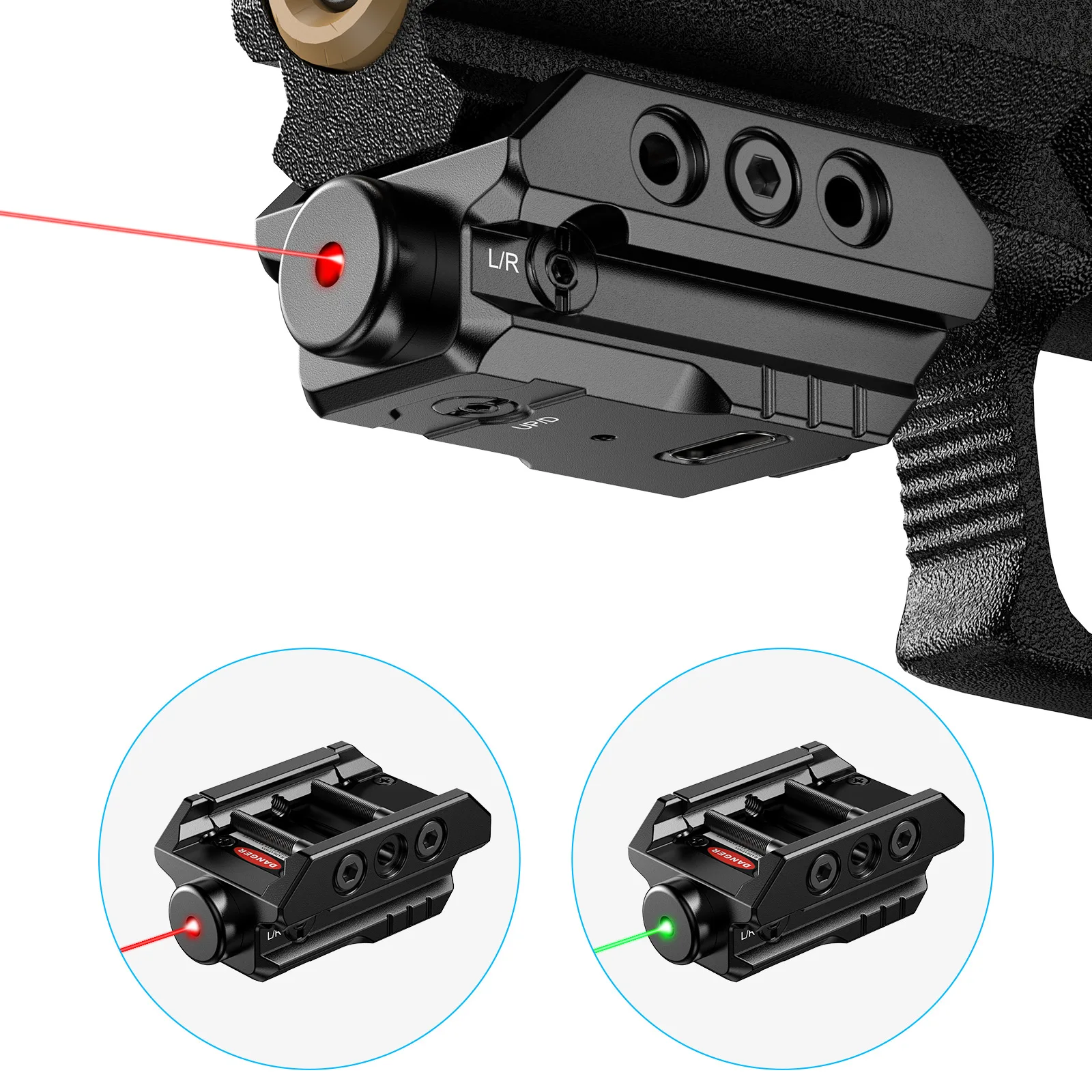 tactical-bottom-mounted-magnetic-charging-red-and-green-laser-sights-metal-low-base-bottom-mounted-adjustable