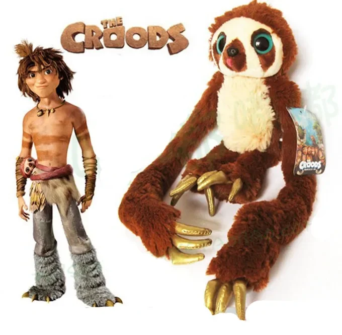 Poupée en peluche de singe à bras long, ceinture paresseux, vente directe d'usine, jouets doux aux grands yeux, cadeau pour bébé, drôle, Croods, 65cm, 100cm