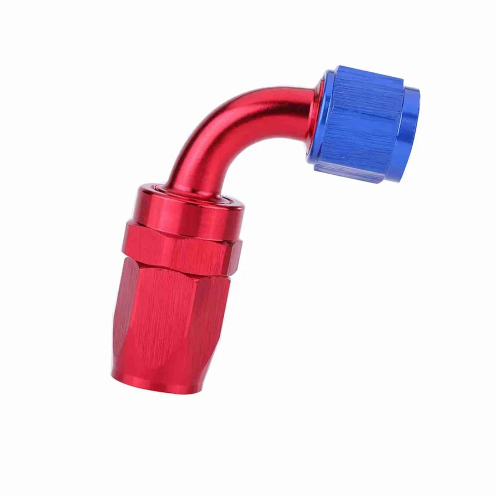 

Алюминиевый сплав, 90-градусный коленчатый фитинг для шланга, герметичный, полный поток, фитинг топливопровода AN10, анодированный поворотный фитинг для конца шланга