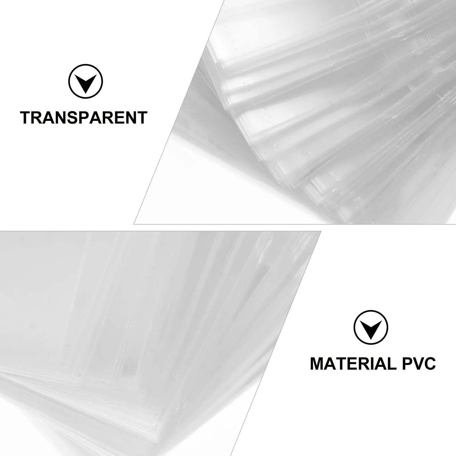 200 Pcs Shrink Film Tape Sealer Heat Shrinkable Packaging Protector Transparent Bags Wrap Food Grade