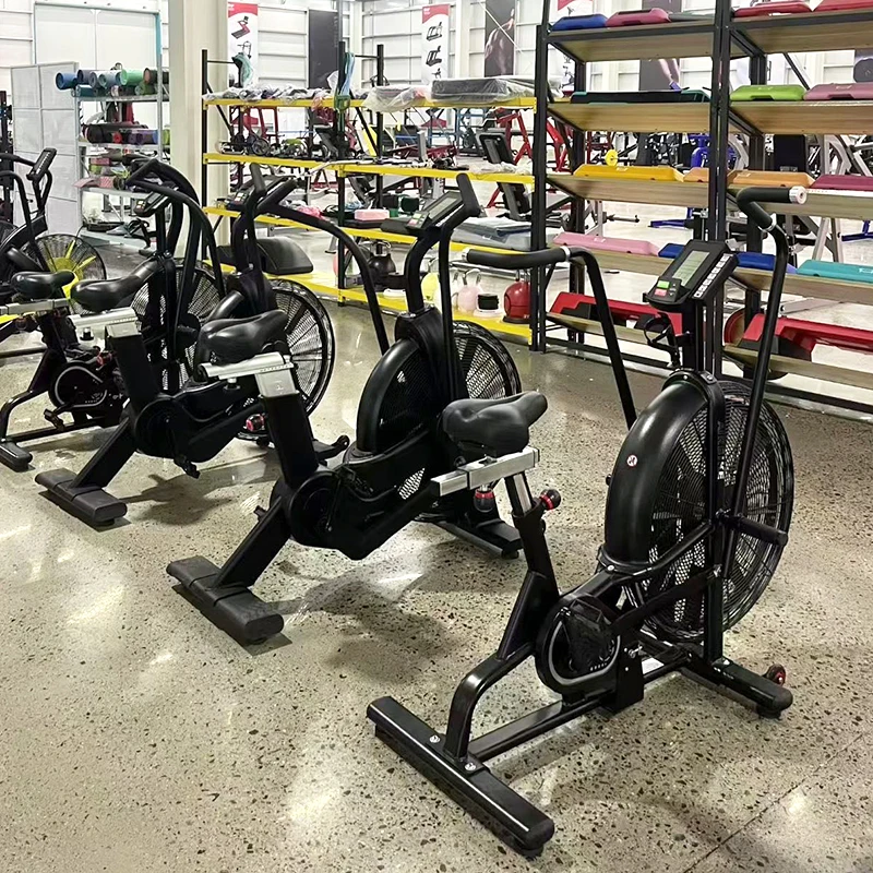 2026 Manufacturer Professional Powerful Gym Fitness Commercial Air Bikes Fun Bike Cardio Strength Training Airbikepromote Sales