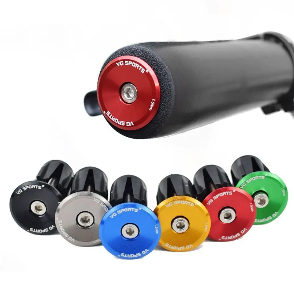 1 pair Bike Grip Handle Bar End Cap Aluminium Alloy MTB Handlebar Grips Plugs Caps for Bicycle Handlebar Accessory