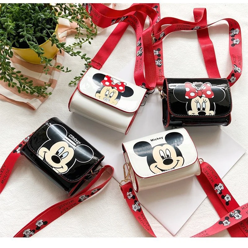 Disney New Shoulder Bag Mickey Mouse Cute Mini Crossbody Bag Children\'s Wallet Minnie Mickey Mouse Cartoon Girls Side Bag