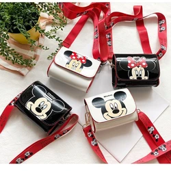 Disney yeni omuzdan askili çanta Mickey Mouse sevimli Mini Crossbody çanta çocuk cüzdan Minnie Mickey Mouse karikatür kız yan çanta