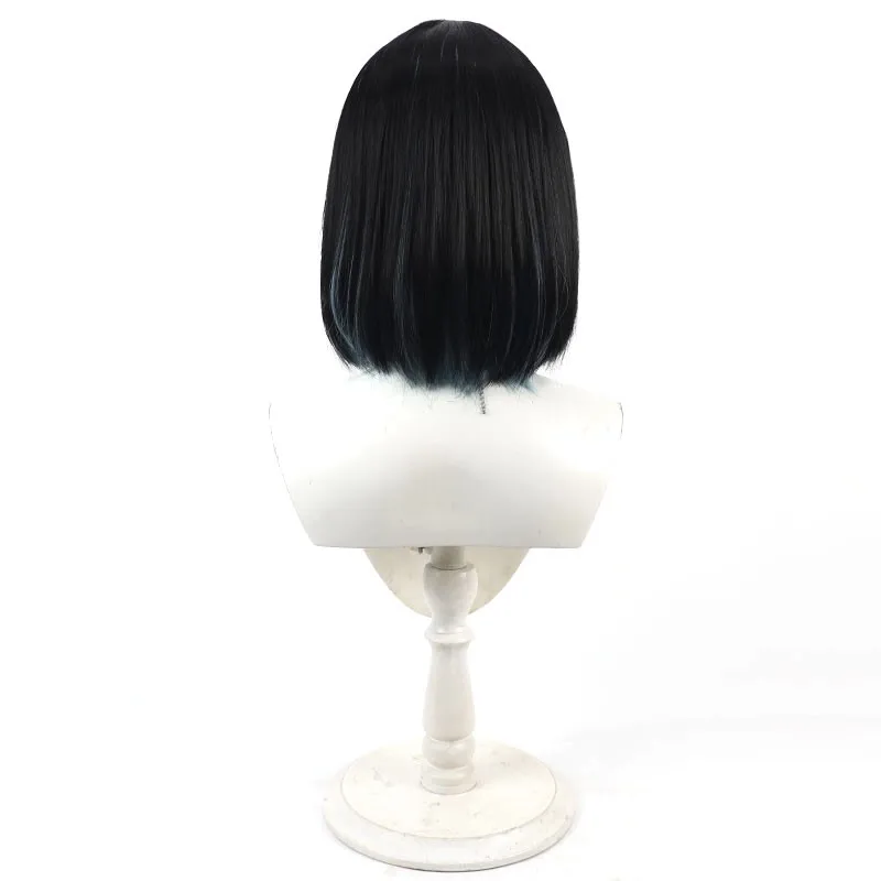 Perruque de Cosplay Anime Han Song Yi, cheveux courts noirs pour fête Comicon, femmes et hommes adultes