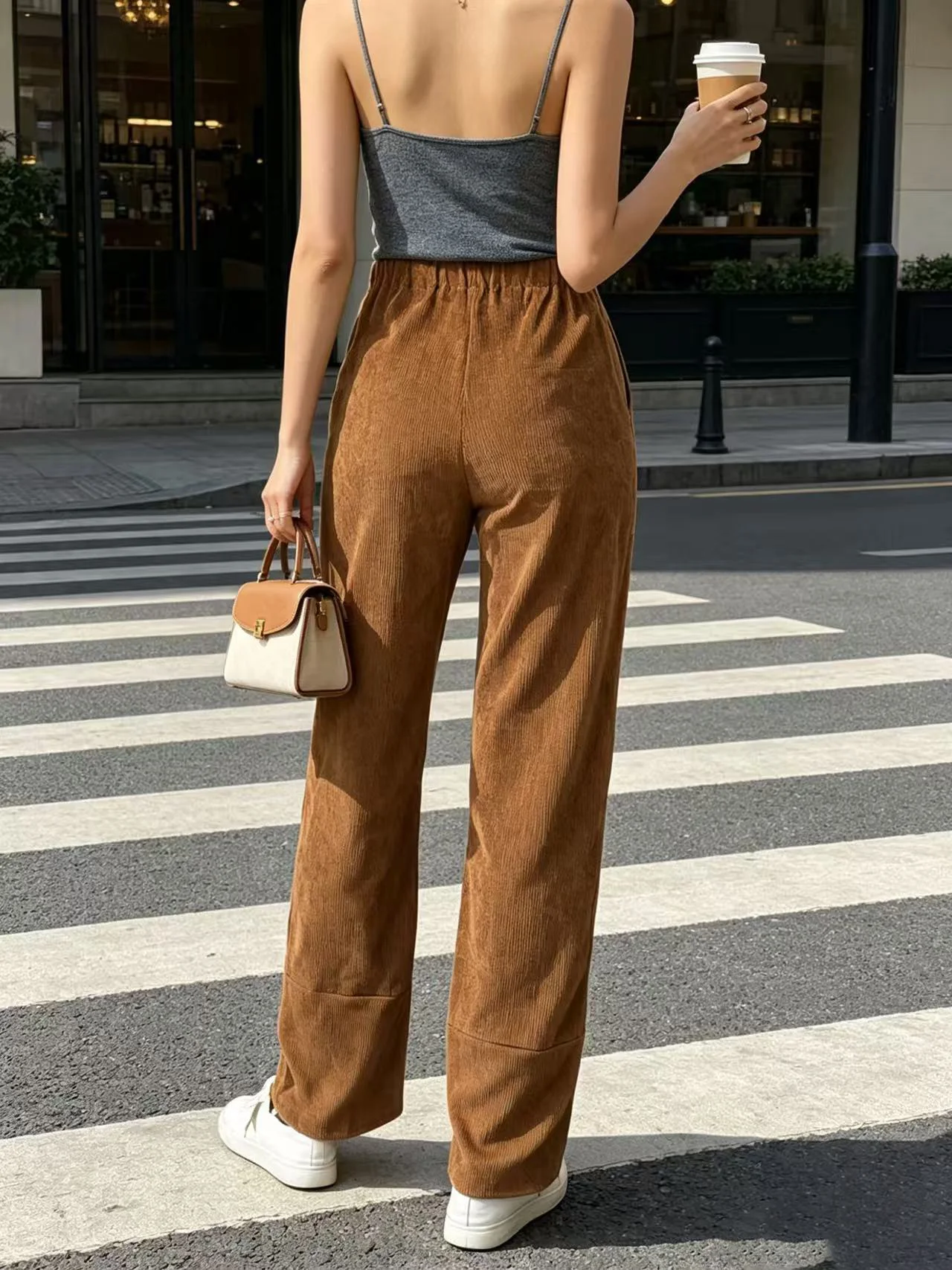 Women's Elegant Solid Color Summer New Style Pants with Irregular Hem Design, Suitable for Daily Casual Wear, Shopping, Parties, and Vacation Outfits