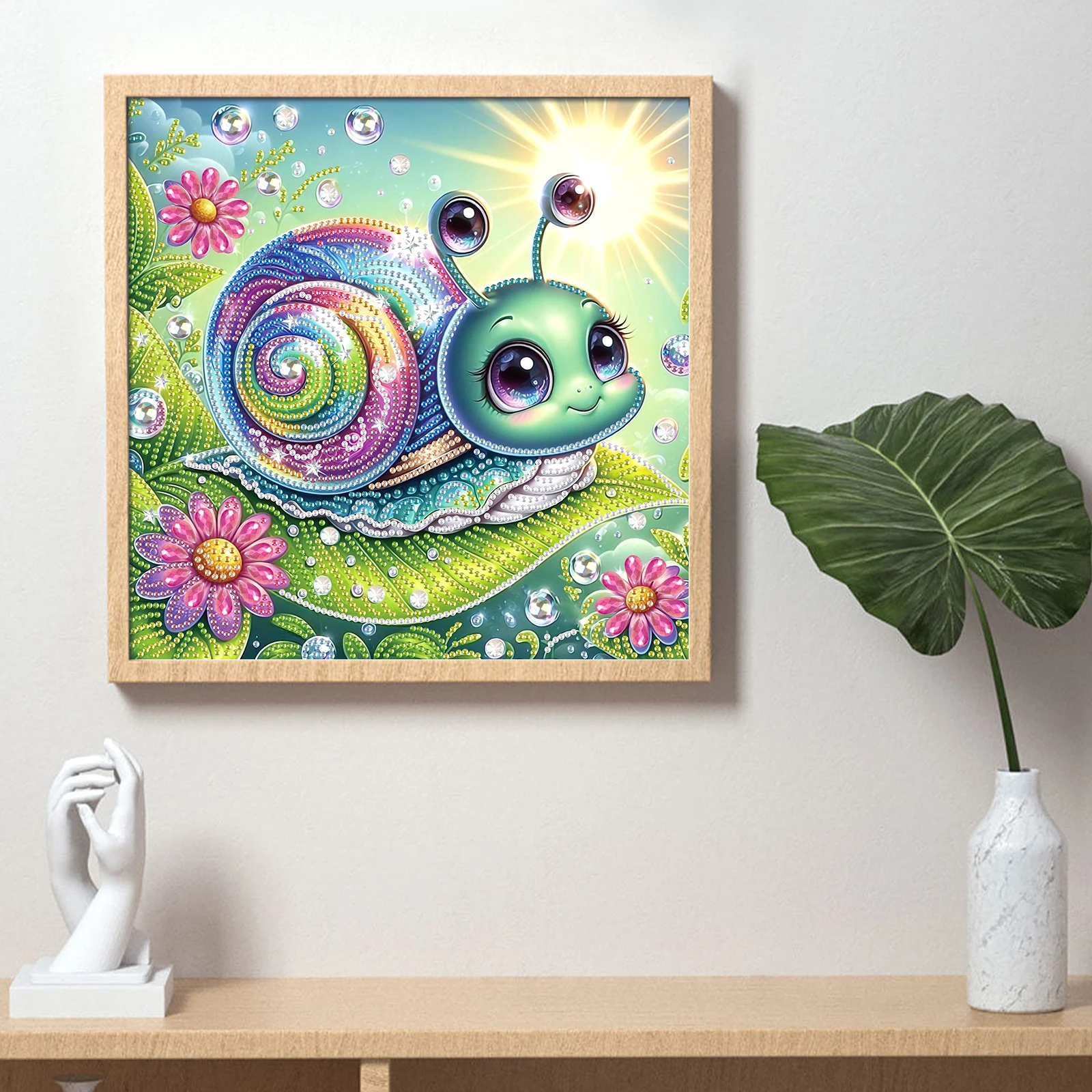 Diamond Art Painting nouveaute Kits for Adults Snail, 5D Special Shape Diamond Art Kits for Beginners, for Home Wall Decoration