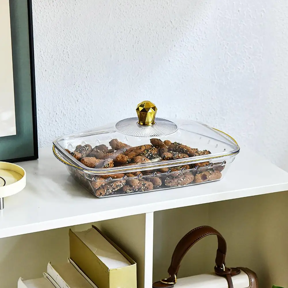 طبق حلوى بلاستيكي، صينية طبق فاكهة الكيك، صينية فواكه مع غطاء شفاف، صينية خادم عرض فاكهة الكيك لعيد الميلاد في المطبخ