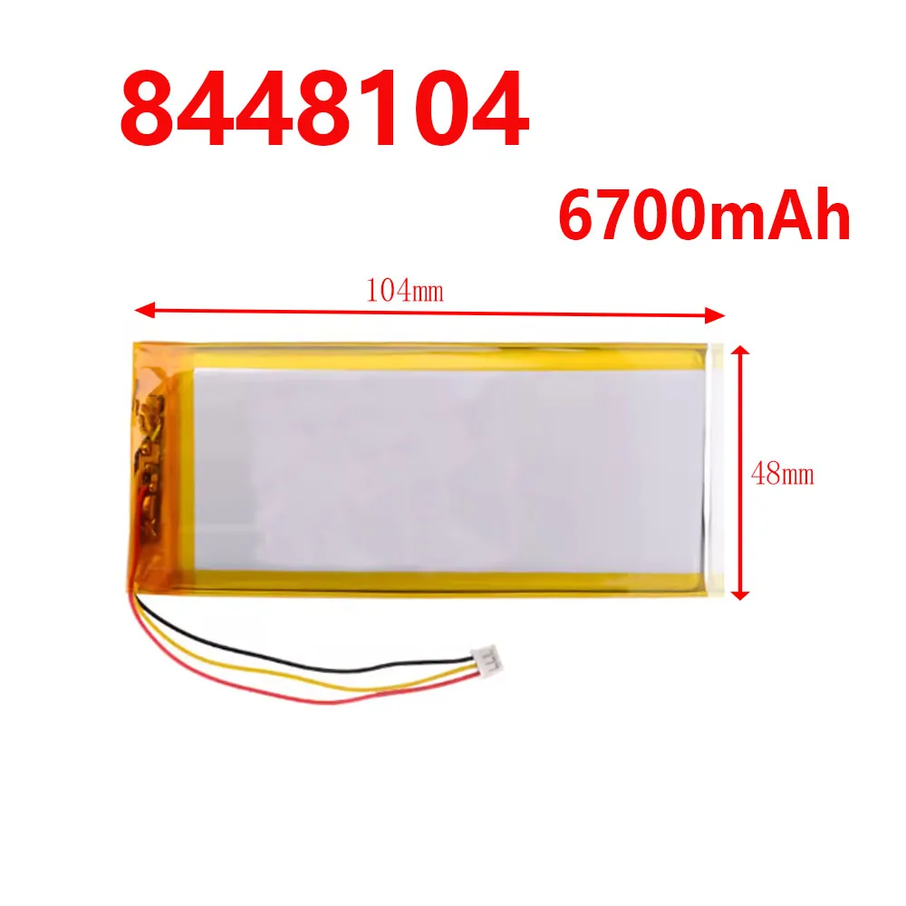 Rechargeable batteries Li-ion battery 3 thread 8448104 3.8V 6700MAH (polymer lithium ion battery) for tablet pc Gpd Win 1