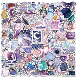 Autocollants de lune de sorcière magique d'art de bande dessinée, décalcomanies esthétiques mignonnes de cristal, autocollant de graffiti d'ordinateur portable, jouet de scrapbooking de téléphone, 10 PCs, 30 PCs, 50 PCs, 100PCs