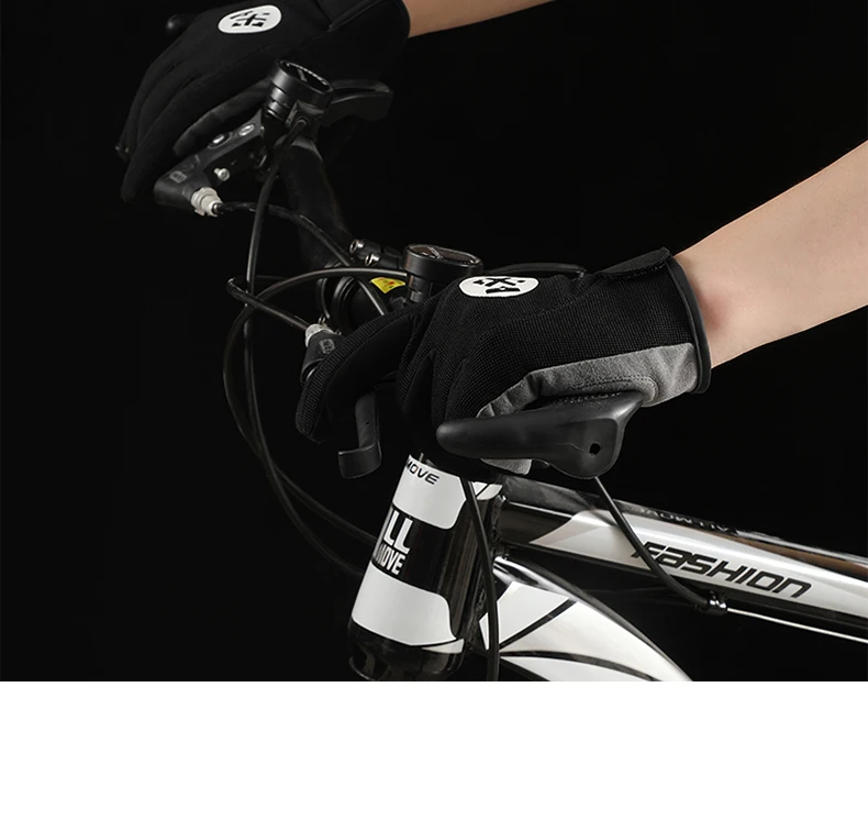 Fahrradhandschuhe für Herren und Damen Touchscreen-fähig Stoßdämpfend Dicke Handflächenpolsterung Rutschfest Atmungsaktiv Mountainbike-Handschuhe – Detail 10