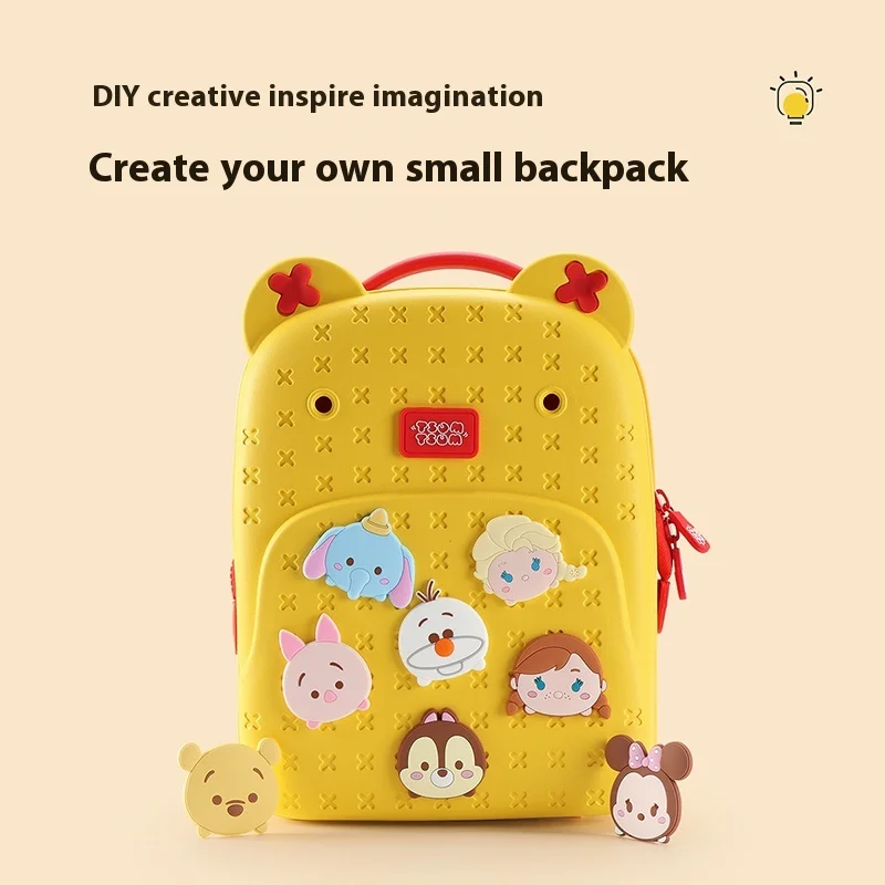 Disney Children\'s Kindergarten Backpack, Convenient Backpack For Boys And Girls, Cute Baby Diy Creative Backpack, Birthday Gift