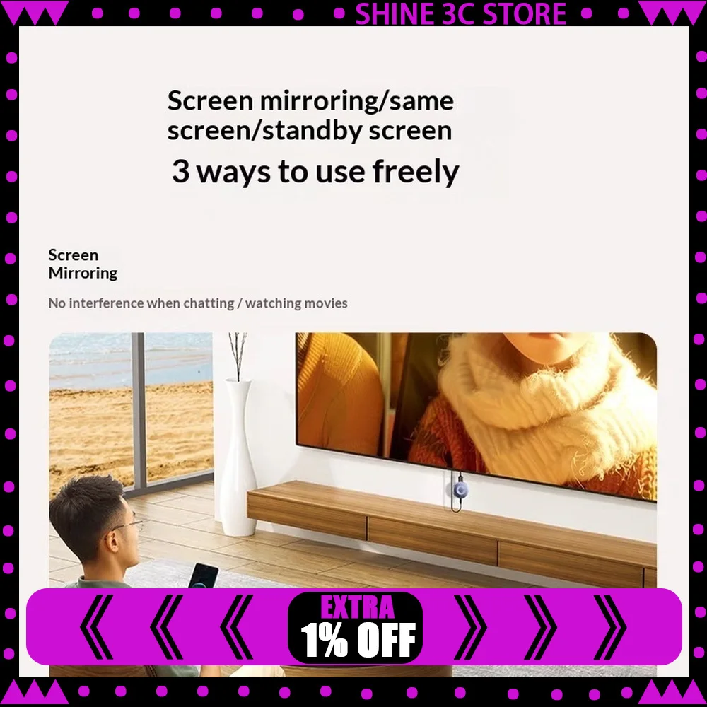 UGREEN 45170 P503 Wireless HDMI Display Adapter Screen Mirroring Receiver for Phone TV Projector