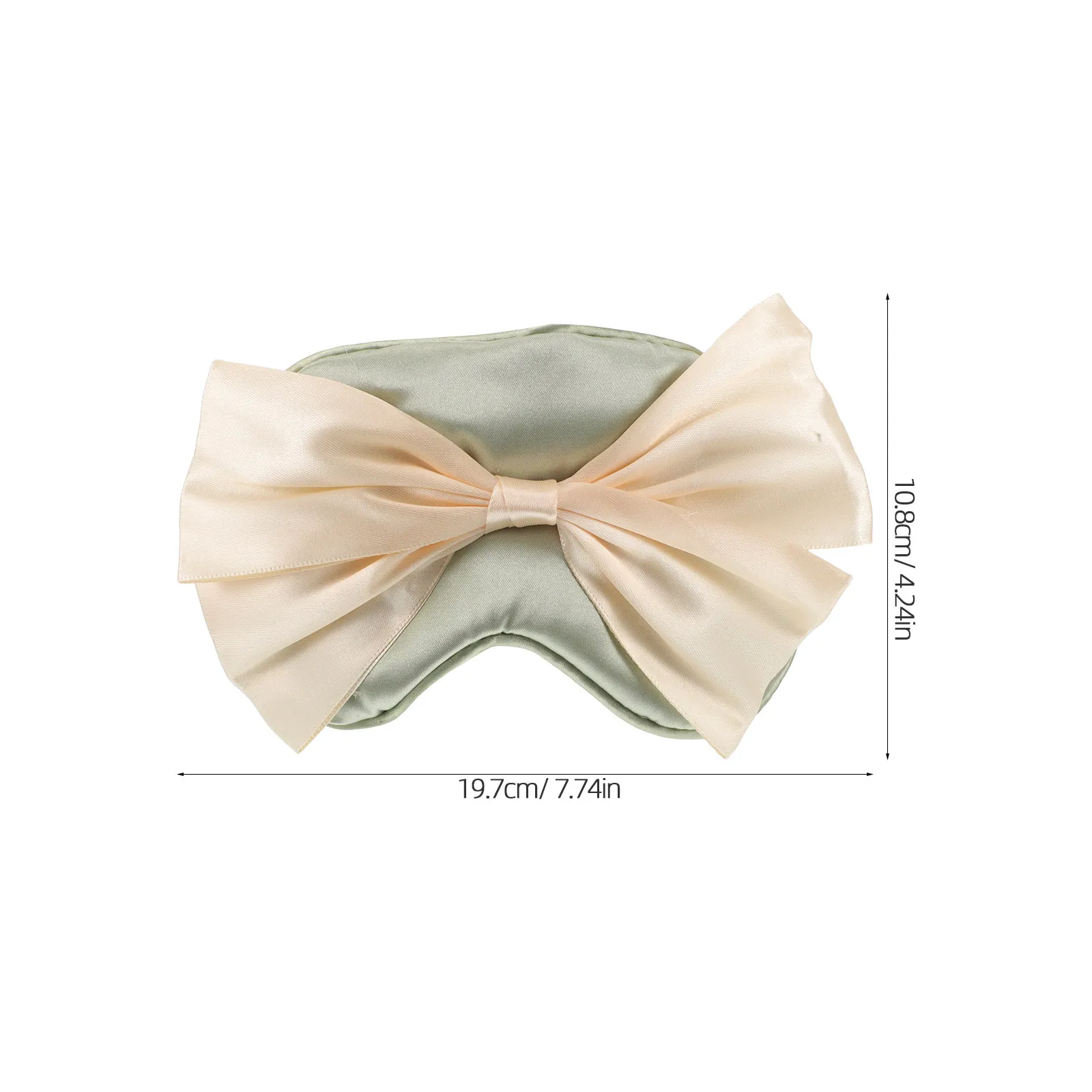 Cute Bow Sleep Eye Mask for Women Silk Fabric Light Blocking Sleeping Mask Soft Comfortable Adjustable Elastic Band for Home