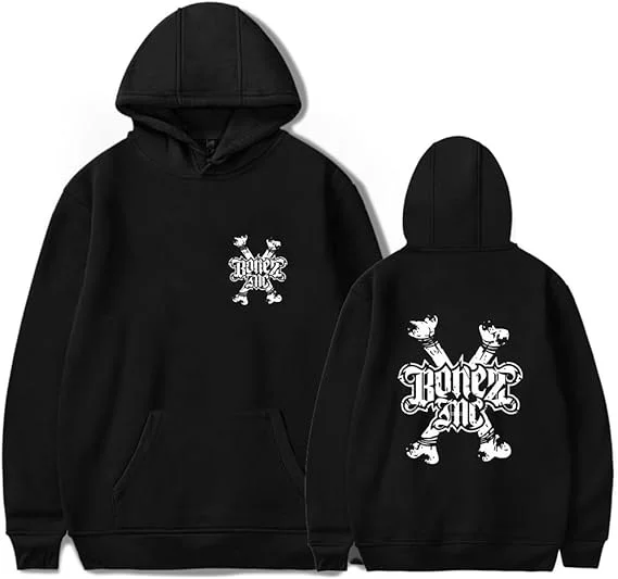

Толстовка унисекс с логотипом Merch Bonez MC, с длинными рукавами, повседневная, с графическим принтом, с капюшоном