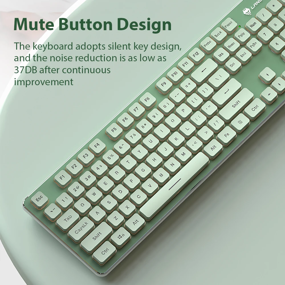 Imagem -05 - Teclado Mecânico com Fio Membrana Muda Apto para Computador Laptop pc Escritório Jogos Windows e Ios 104 Chaves