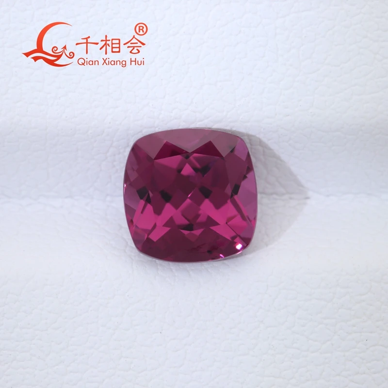 

Натуральный гранат в форме подушки, 2.2-2.7 карата, пурпурно-розовый цвет, сертифицированный GRC, для изготовления ювелирных изделий