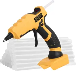 Cordless Hot Glue Gun for Dewalt 18V 20V MAX Battery Full Size with 30 Glue Sticks DIY Repair Tool Christmas Gifts(no battery)