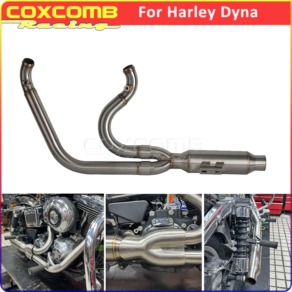 Pazoma Exhaust Pipe For Harley Dyna Super Glide FXD FXDI FXDSE FXDSE2 Custom FXDC FXDCI FXDI35 Motorcycle Full Exhasut DB Killer