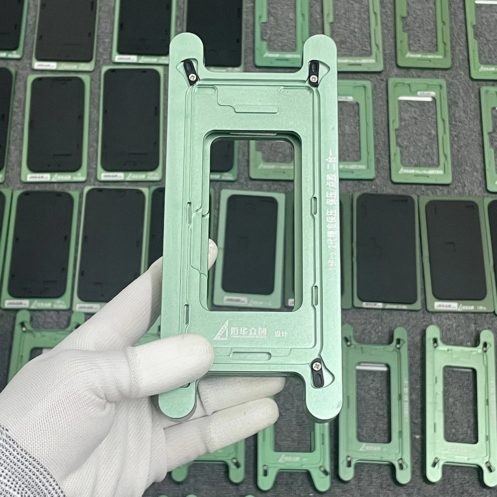 XHZC 17 Air/17 Pro Max 2 في 1 موزع الإلتصاق قالب لقط الإطار المغناطيسي لهاتف iPhone 12-17ProMax تركيبات الضغط ذات الحافة المتوسطة #6