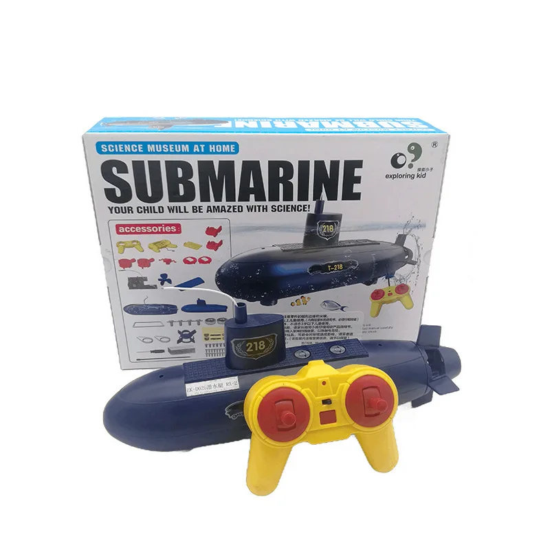 

Mini Submarine Toy DIY 6-Channel Remote Control Underwater Ship Remote Student Remote Control Ship Model Kids Education Gift