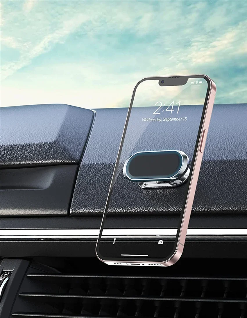 Support de téléphone magnétique universel pour voiture, rotation à 360 °, support de téléphone portable magnétique pour iPhone, Xiaomi, Samsung