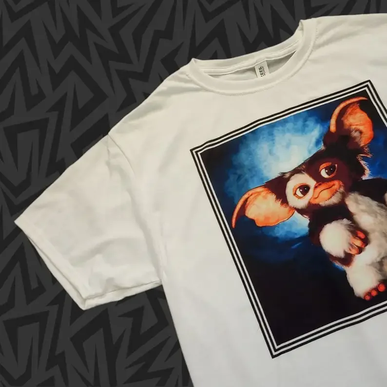 New GREMLINS T-Shirt GIZMO the MOGWAI Portrait 80s Cult Classic Movie - Pick Size Small - 2XL