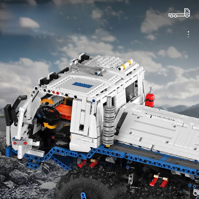 Remote control technology, off-road vehicle tires, heavyweight 1:14, high difficulty assembling building block toys