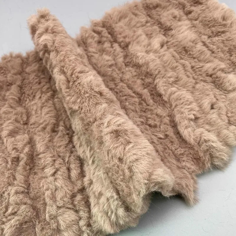 Plush Fabric Brushed Rabbit Hair Cotton Doll Head Woolen for Clothing Handmade DIY Sewing Material By The Meter Wholesale