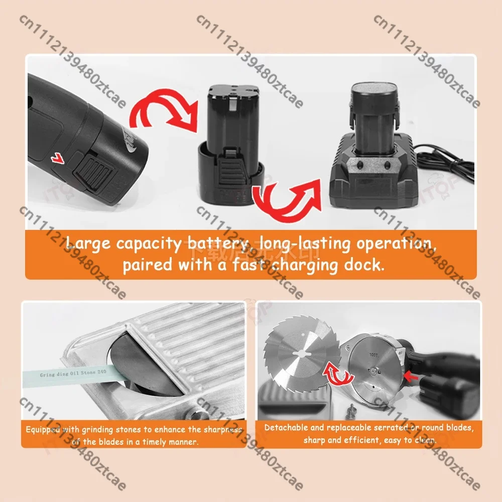 Cordless Battery Kebab Slicer Shawarma Doner Knife Rechargeable Roast Meat Cutter