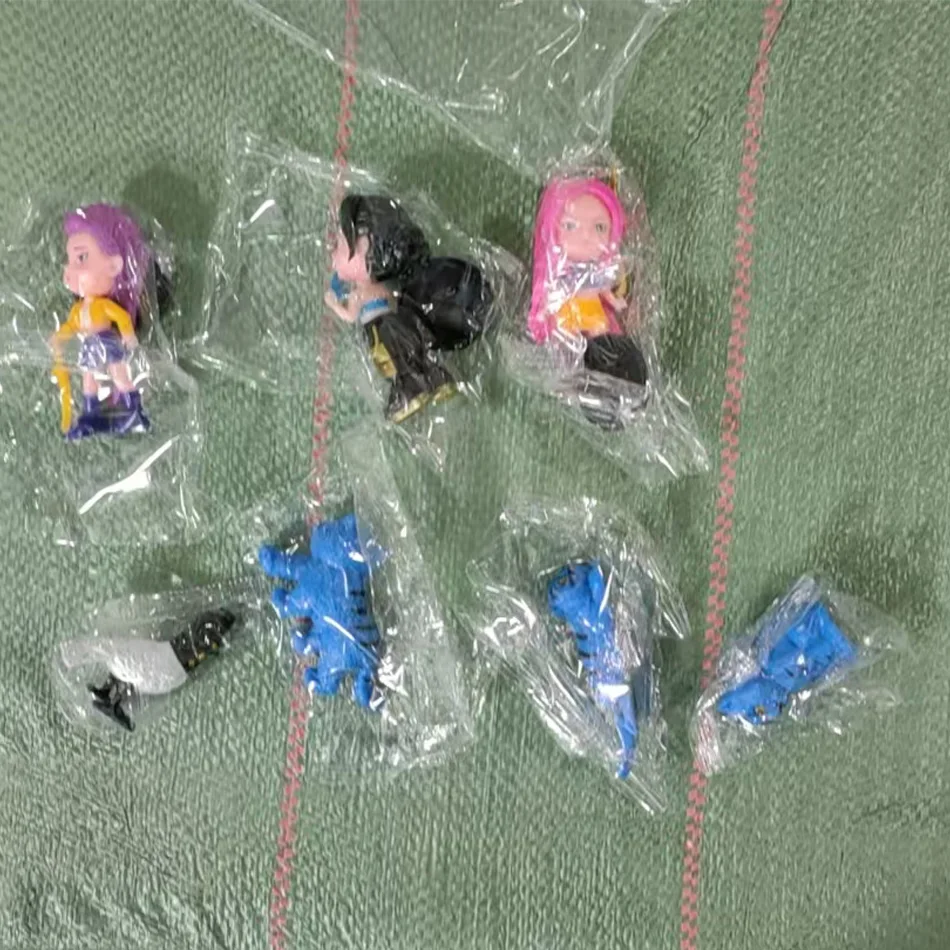 7pcs/10pcs Hot Kpop Demon Hunters Figure Cartoon Rumi/Mira/Zoey Action Figure PVC Desktop Decoration Model Doll Toy Fans Gift