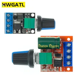 HWGATL Mini 5A 10A 90W PWM 12V DC Motor Speed Controller Module DC-DC 4.5V-35V Adjustable Regulator Control Governor Switch 24V