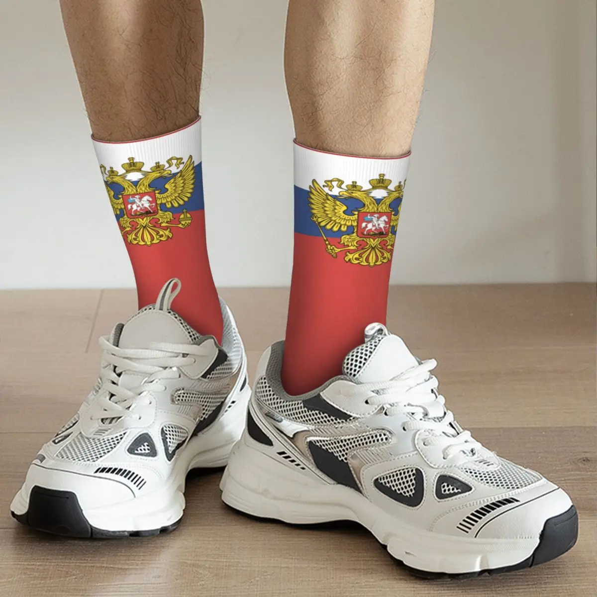 Chaussettes de basket-ball respirantes unisexes, chaussettes à tube moyen, sensation cool de la Fédération de Russie, polyester